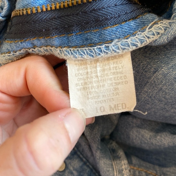 Vintage Lee Denim Skirt Faux Wrap Womens Size 10 - Picture 6 of 7